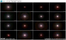 光效圆圈剪纸婚礼led动态背景