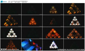 立体投影几何效果魔术表演背景