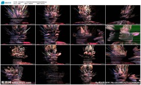 粒子人头节奏背景魔术表演视频