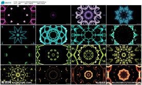 七彩万花筒led背景素材高清动