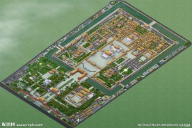 故宫全景鸟瞰效果图