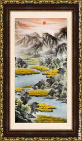 黄金满地风水画