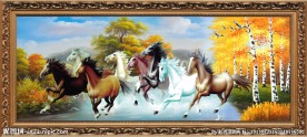 八骏图风景画