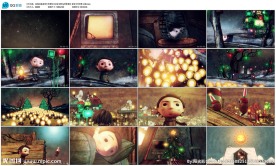 寒冬雪景快乐圣诞夜场专用背景