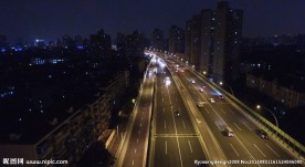 虹口区凉城街道中环线夜景