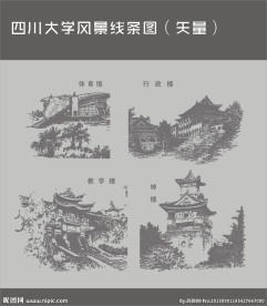 四川大学风景线描