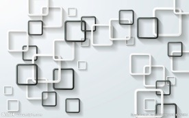 方框 电视背景墙 3D图