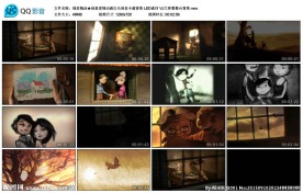 创意爱情动画白头到老卡通背景