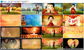 动漫爱情卡通动画LED视频背景