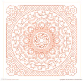 寺庙吊顶矢量图案