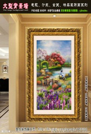 漂亮的花园水景