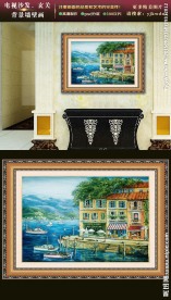 外国建筑风景油画