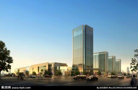 商业广场效果图（精细分层）