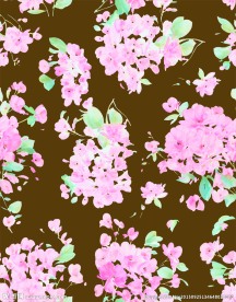 清新水彩手绘花卉 分层