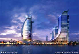 酒店大气效果图（精细分层）