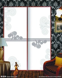 大城小爱  衣柜门图案