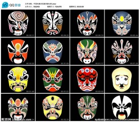 中国风民族风脸谱京剧变脸视频