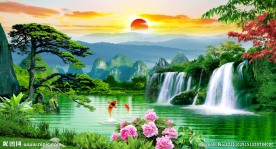 山水画 山水风景