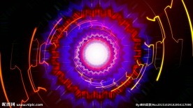 超赞暗风格线条放射旋转动感大屏