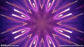 超赞抽象紫花动感节奏变化led