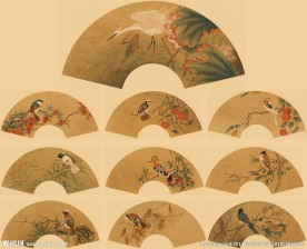 花鸟扇面