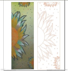 太阳花向日葵肌理雕刻