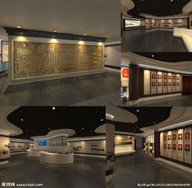 企业展厅设计效果图图片