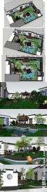 庭院景观建筑草图大师SU模型
