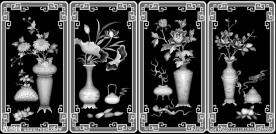 四季花瓶博古柜