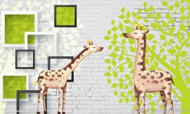 3D立体抽象树背景墙