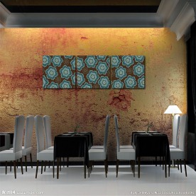 古典花纹图案无框画