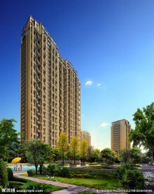 商业住宅楼效果图