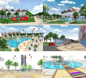 商业中心广场景观整体SU模型