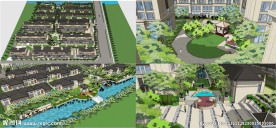 ArtDeco欧式景观小区模型