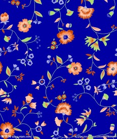 蓝色背景花卉 分层