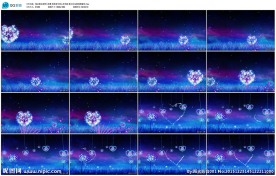 星空爱心荧光树蒲公英婚礼LED