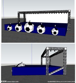 舞台舞美场景草图大师模型