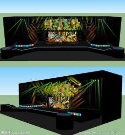 舞台舞美场景草图大师模型