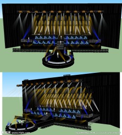 舞台舞美场景草图大师模型