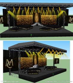 舞台舞美背景SU草图大师模型