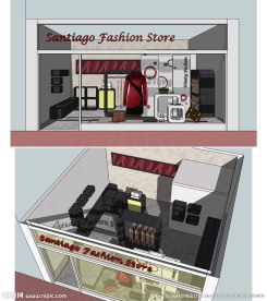 小服装店SU草图大师skp模型