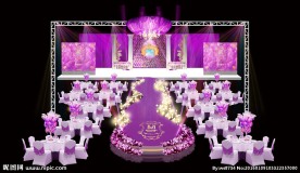 紫色宫廷范婚礼