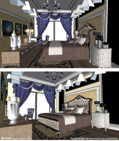 新古典欧式室内草图大师SU模型