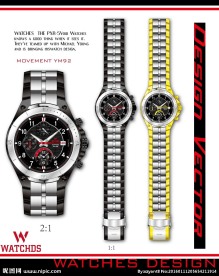 精钢创意运动手表设计矢量图