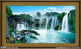 山水风景 迎客松