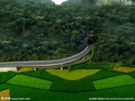 景区电瓶车道设计效果图