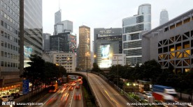 香港街景车流延时拍摄