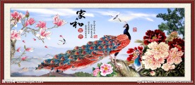 孔雀牡丹图