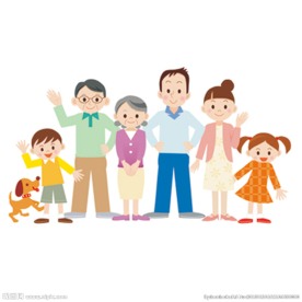 卡通一家人矢量