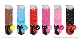 可爱小猫 卷卷笔袋笔帘